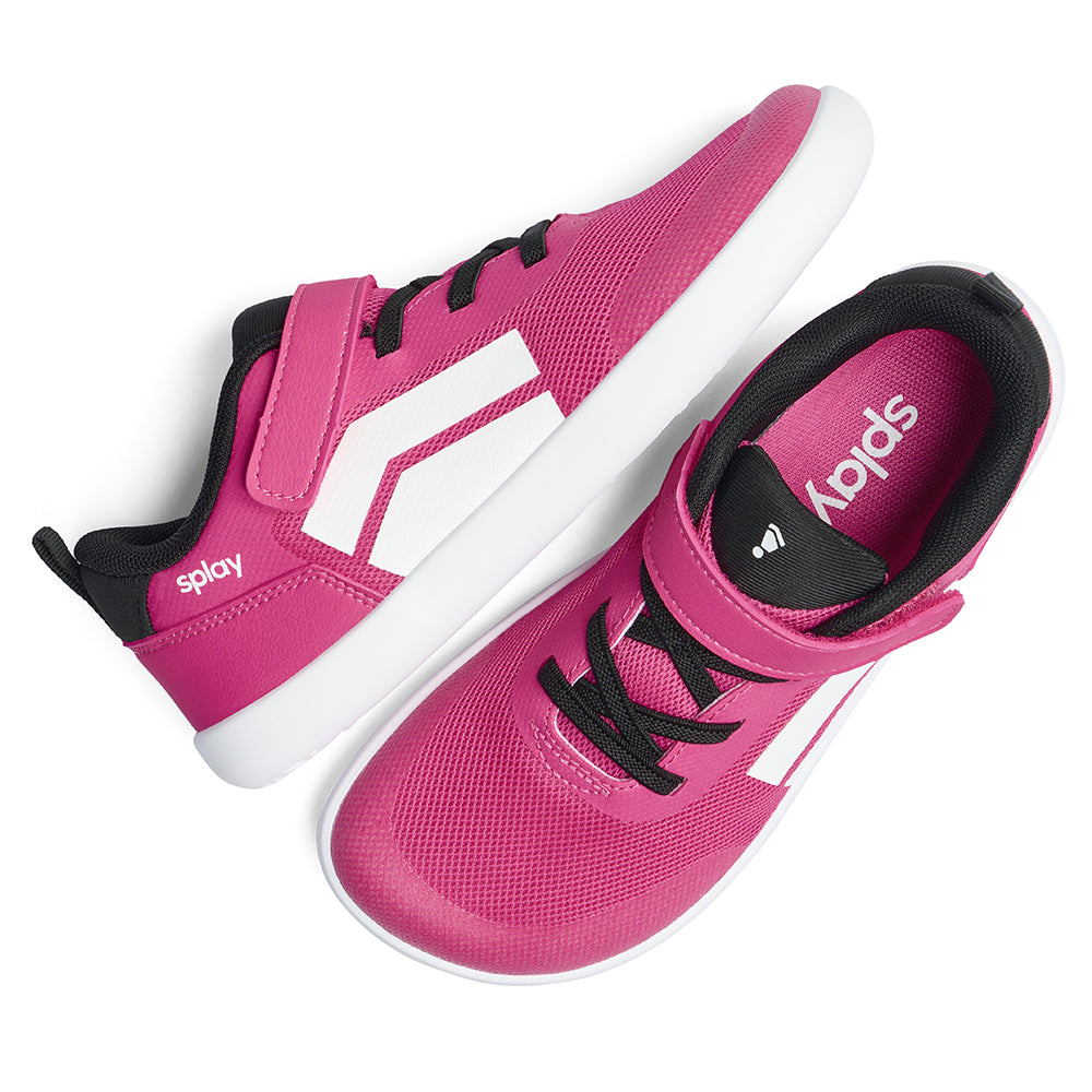 Splay DASH Shock Pink kids barefoot shoes lightweight and play ready