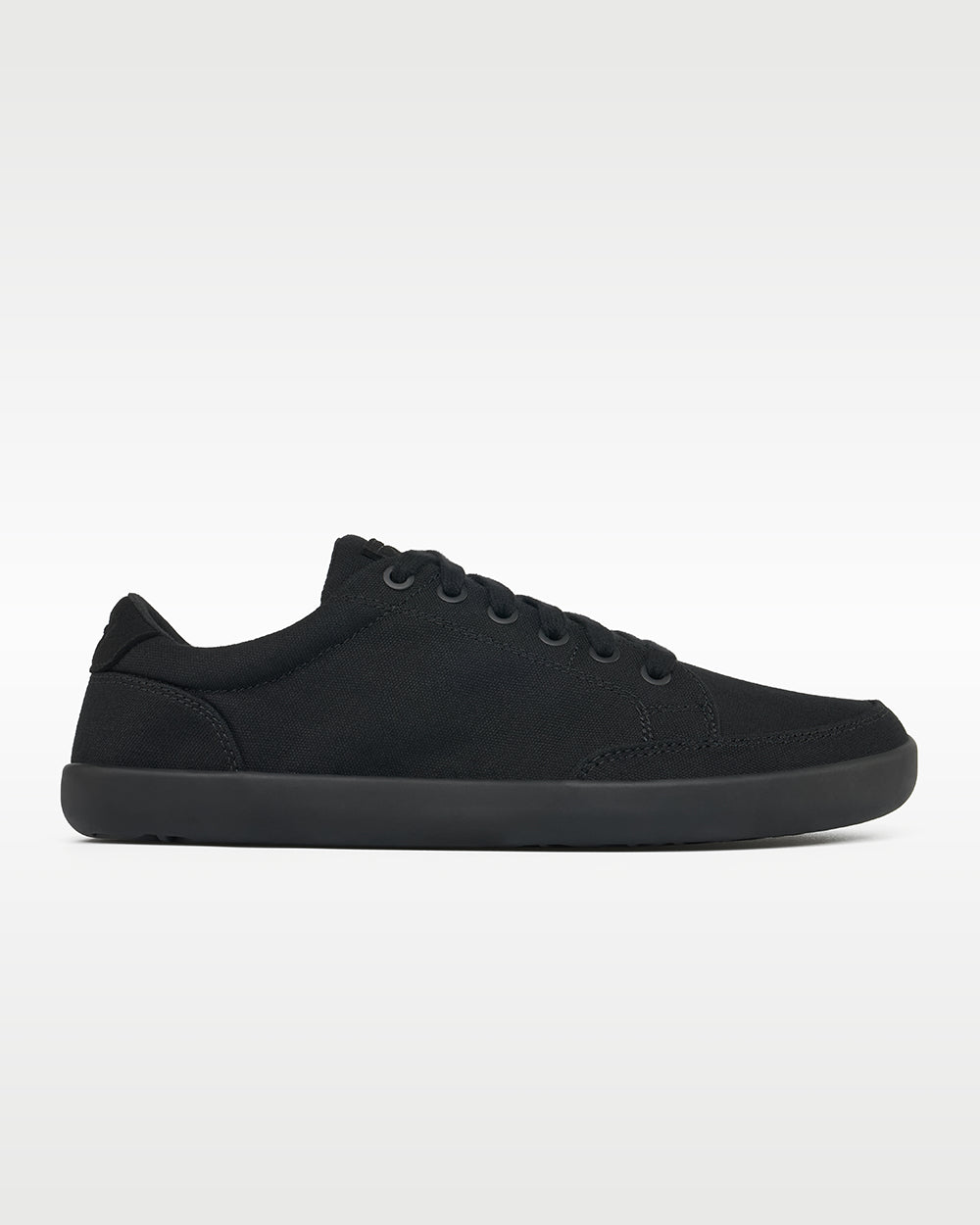 Splay Freestyle Jet barefoot shoes — minimal low-top lace-up sneaker, single shoe in left-side profile