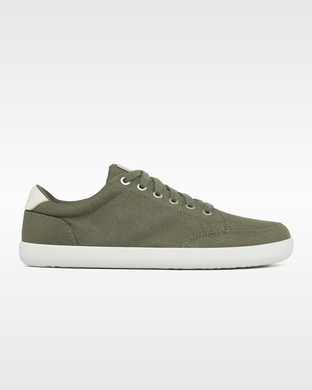 Splay Freestyle Sage barefoot shoes — minimal low-top lace-up sneaker, single shoe in left-side profile