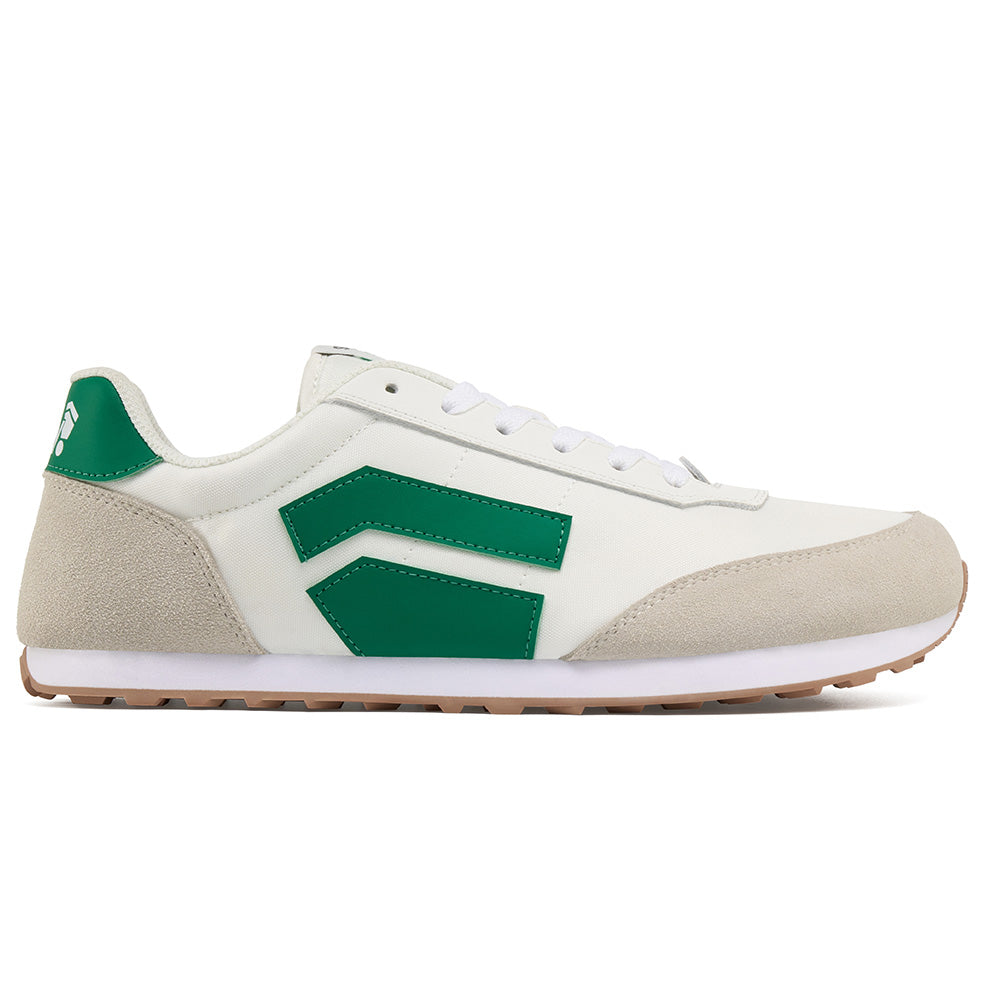 Zero-drop training shoes in Team Green for natural movement and grounded lifts.
