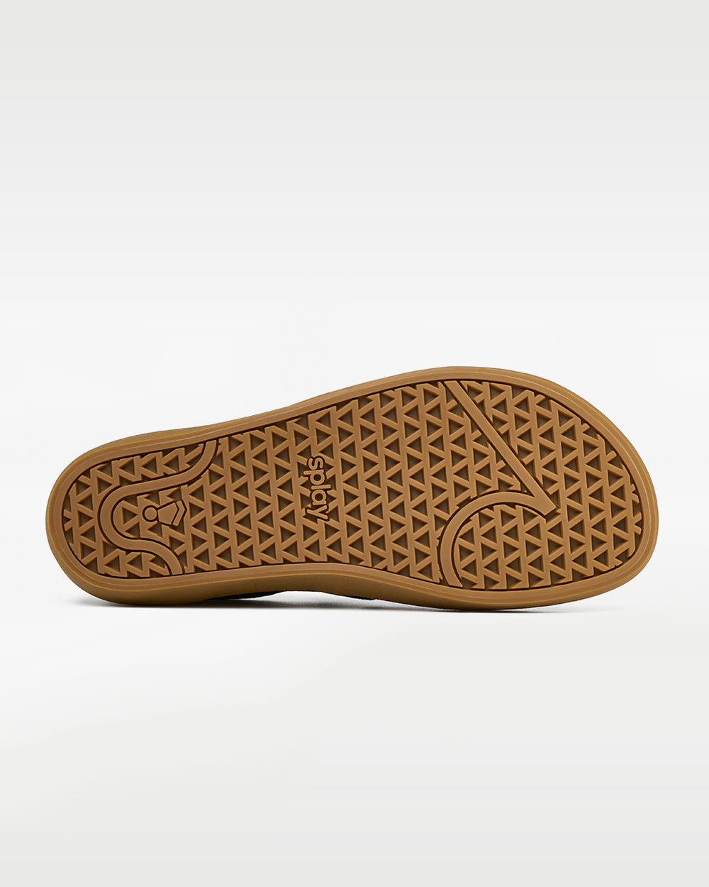 Splay REV SOS Amsterdam barefoot shoes — suede slip-on, outsole tread of a single shoe