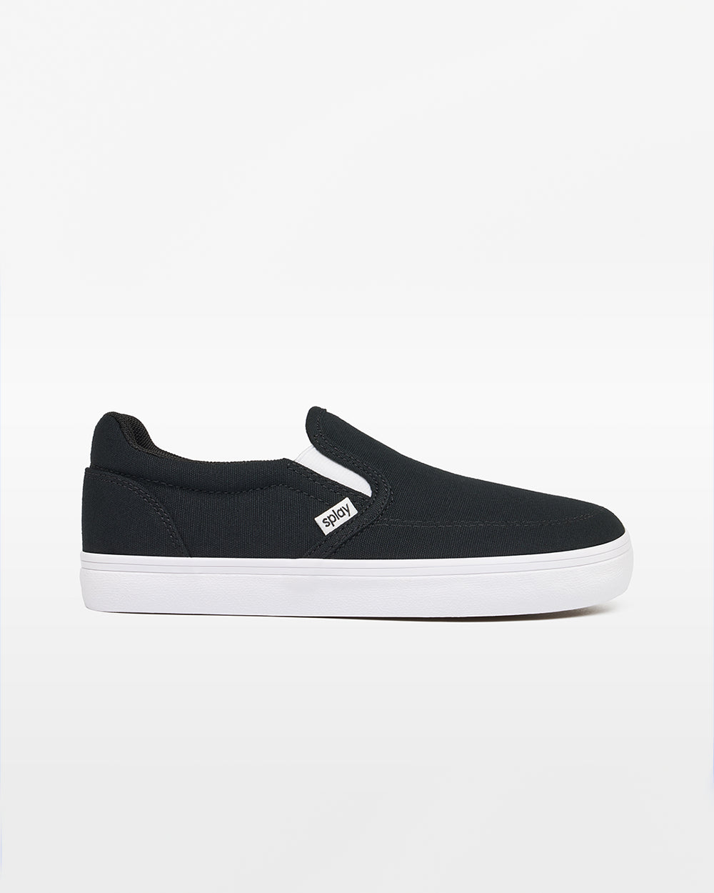 Splay Kids REV SO Berlin barefoot shoes — kids' canvas slip-on, single shoe in left-side profile
