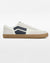 Splay 101 Blazer '26 barefoot shoes — low-top court sneaker with a side stripe and gum sole, single shoe in left-side profile