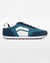 Splay Runner V1 Bleacher Blue '26 barefoot shoes — retro nylon-and-suede running shoe, single shoe in left-side profile