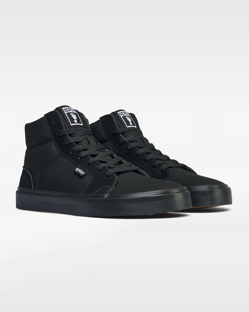 Splay REV HT Original Carlsbad barefoot shoes — high-top skate shoe, pair in an angled three-quarter view from the front