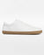 Splay Freestyle Leather Ivory barefoot shoes — leather low-top lace-up sneaker, single shoe in left-side profile