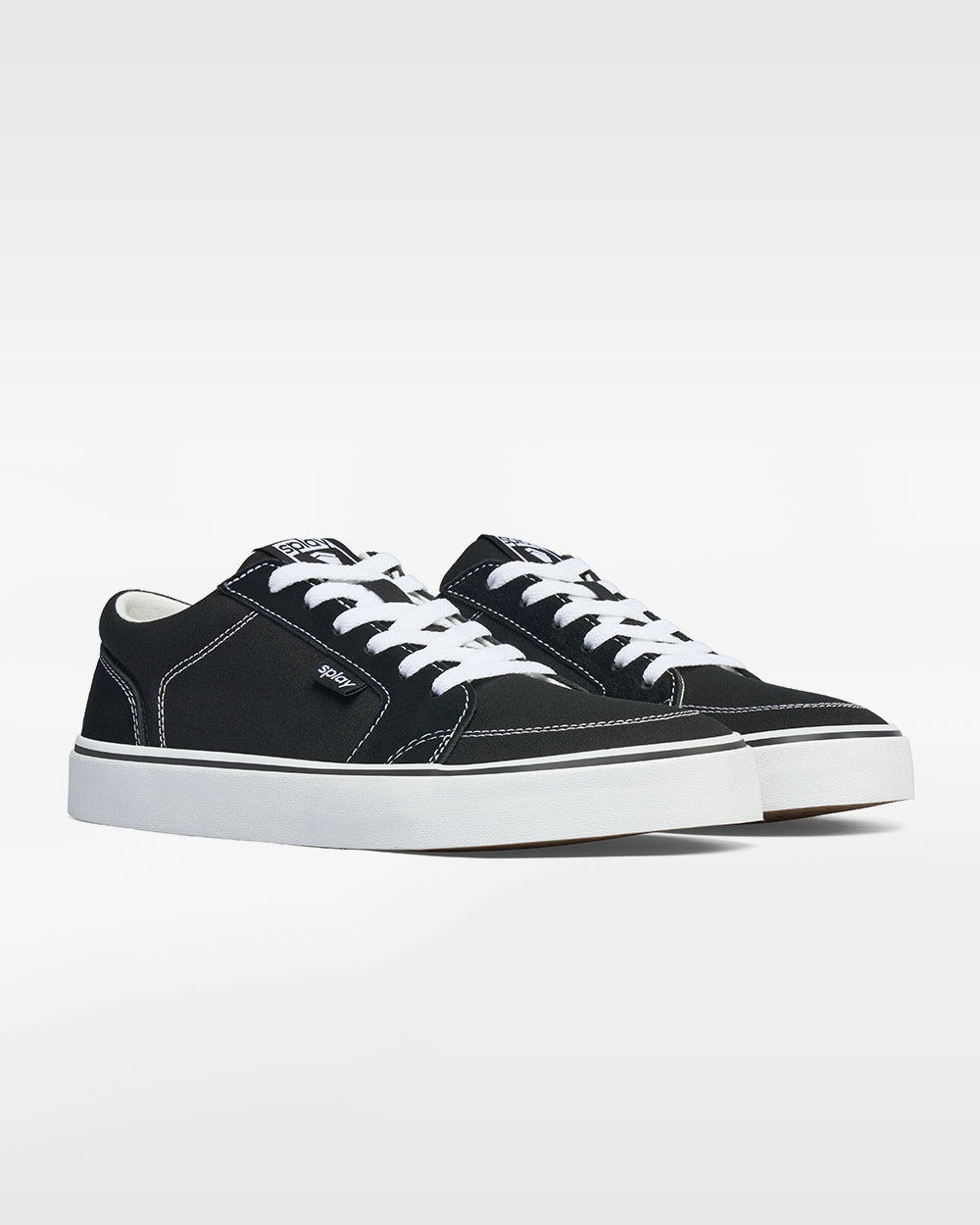 Splay REV HT Original Los Angeles barefoot shoes — high-top skate shoe, pair in an angled three-quarter view from the front