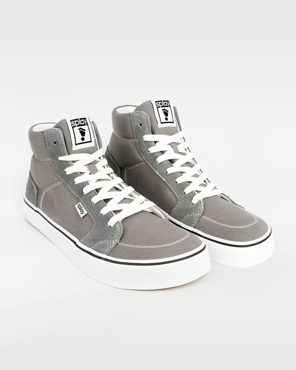 Splay REV HT Original London barefoot shoes — high-top skate shoe, pair in an angled three-quarter view from the front