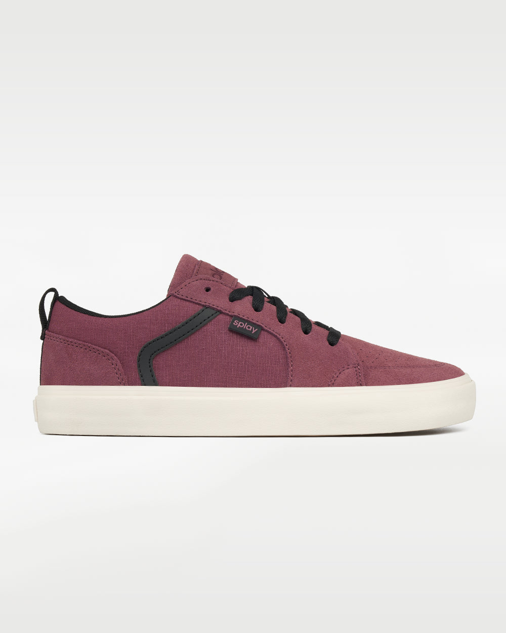 Splay REV LTS Madrid barefoot shoes — low-top suede skate shoe, single shoe in left-side profile