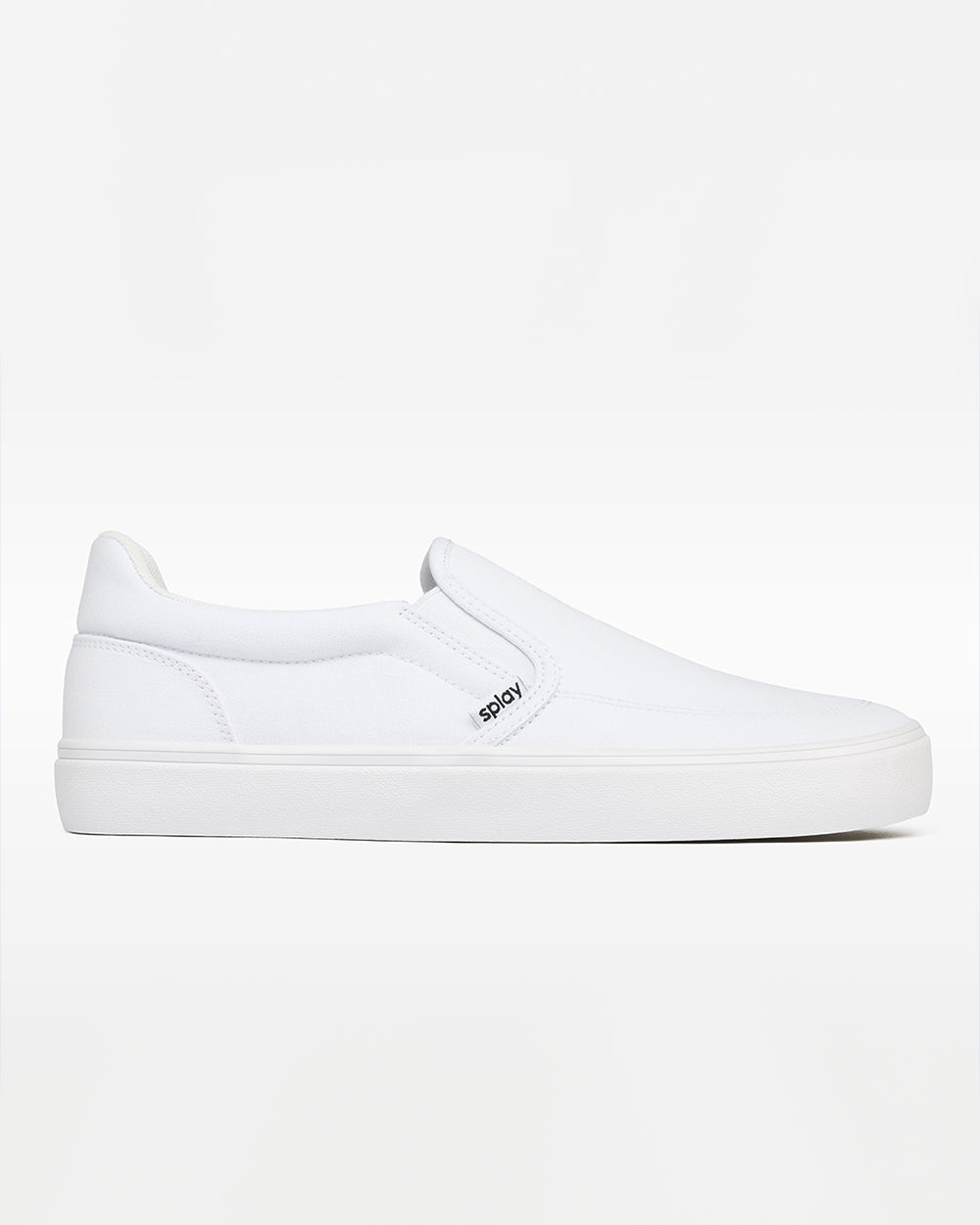 Splay REV SO Malibu barefoot shoes — canvas slip-on, single shoe in left-side profile