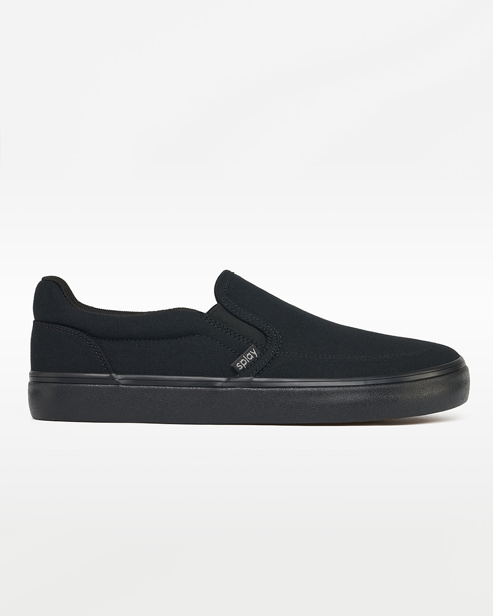Splay REV SO New York barefoot shoes — canvas slip-on, single shoe in left-side profile