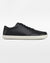 Splay Freestyle Leather Obsidian barefoot shoes — leather low-top lace-up sneaker, single shoe in left-side profile