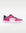 Splay Dash Kids Shock Pink barefoot shoes — kids' low-top sneaker with a strap and laces, single shoe in left-side profile