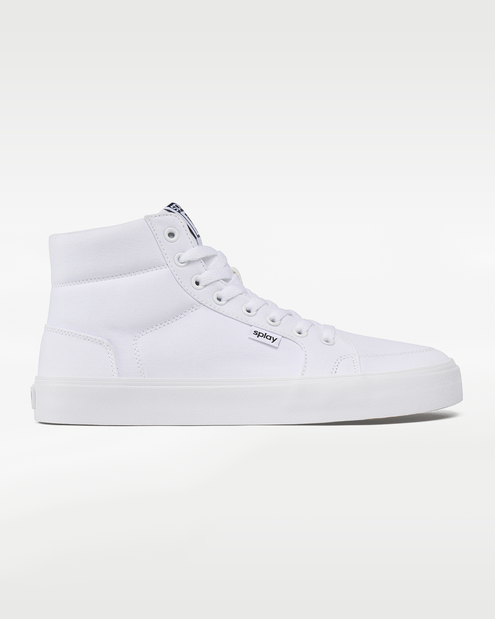 Splay REV HT Canvas Salt Lake barefoot shoes — high-top skate shoe, single shoe in left-side profile