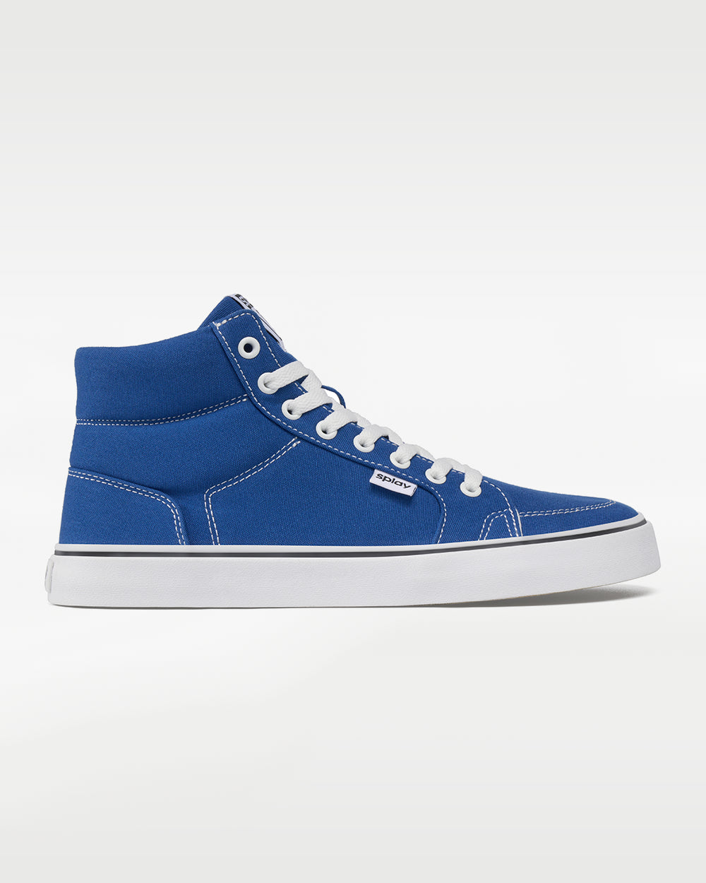 Splay REV HT Canvas San Juan barefoot shoes — high-top skate shoe, single shoe in left-side profile