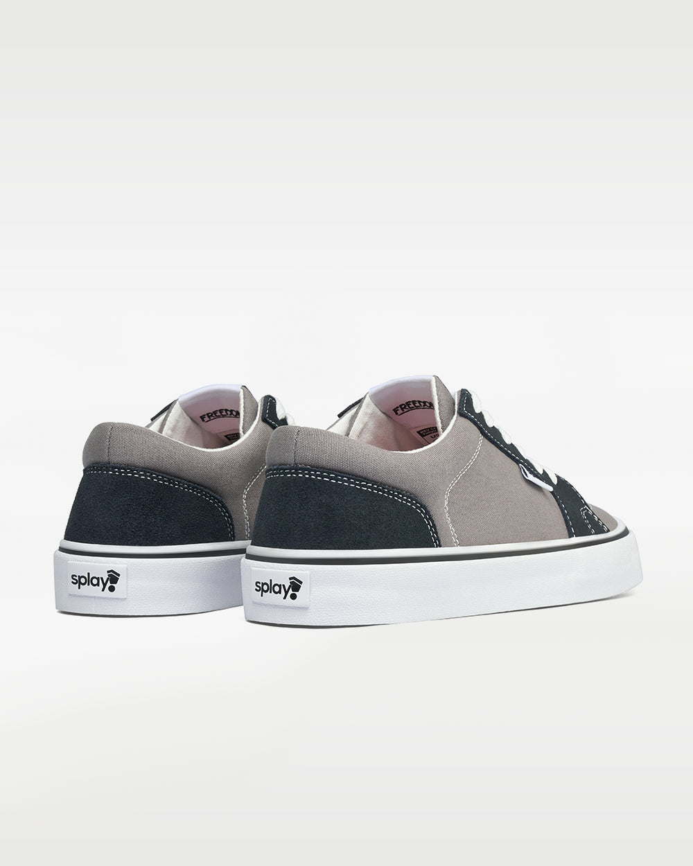 Splay REV LT Original Tokyo barefoot shoes — low-top skate shoe, pair viewed from behind, heels toward the camera