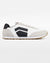 Splay Runner V1 Varsity White '26 barefoot shoes — retro nylon-and-suede running shoe, single shoe in left-side profile